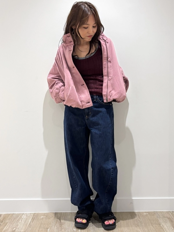 【先取り買い‼︎】くすみピンクのバブルジャケット