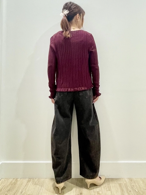 新作バレルパンツ秋色コーデ