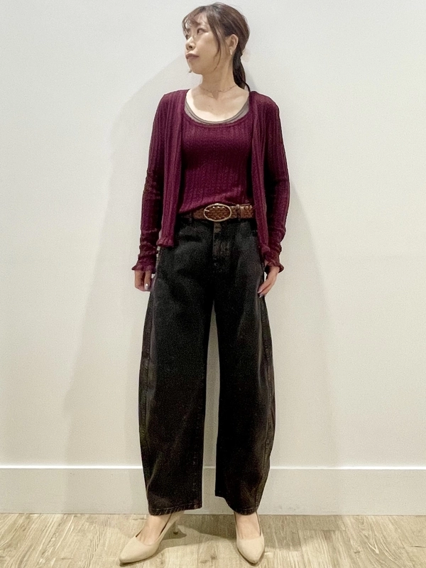 新作バレルパンツ秋色コーデ