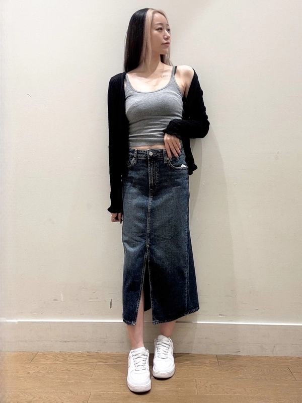 デニムスカート✖️タンクコーデ