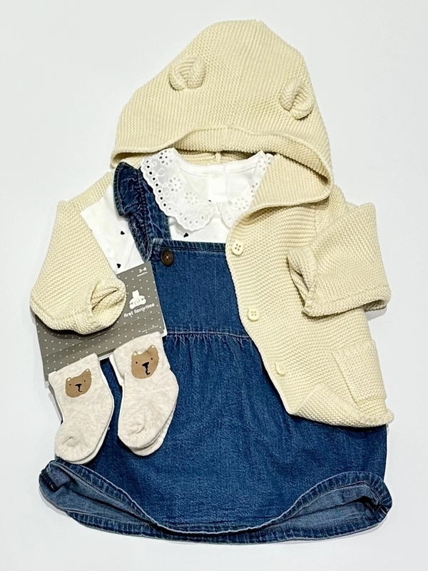 デニムサロペットスカートセット