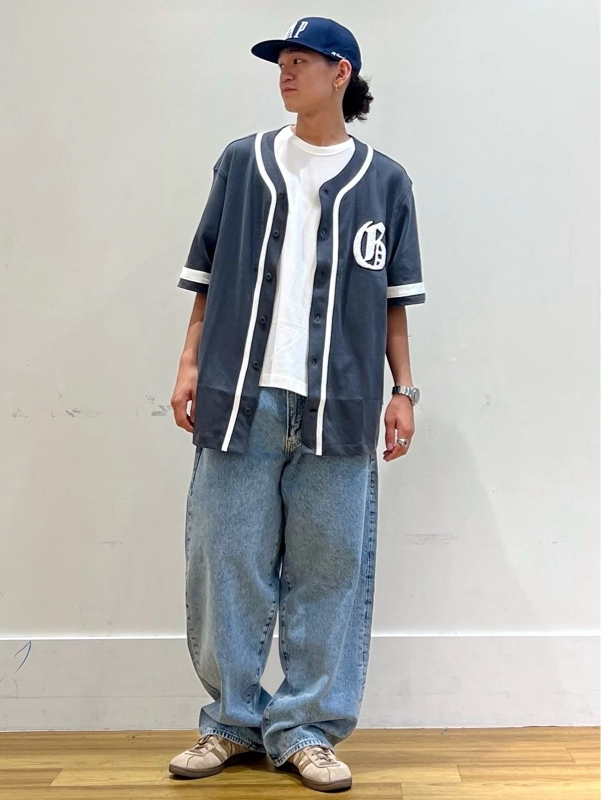 NEWベースボールシャツ×スーパーバギーデニム