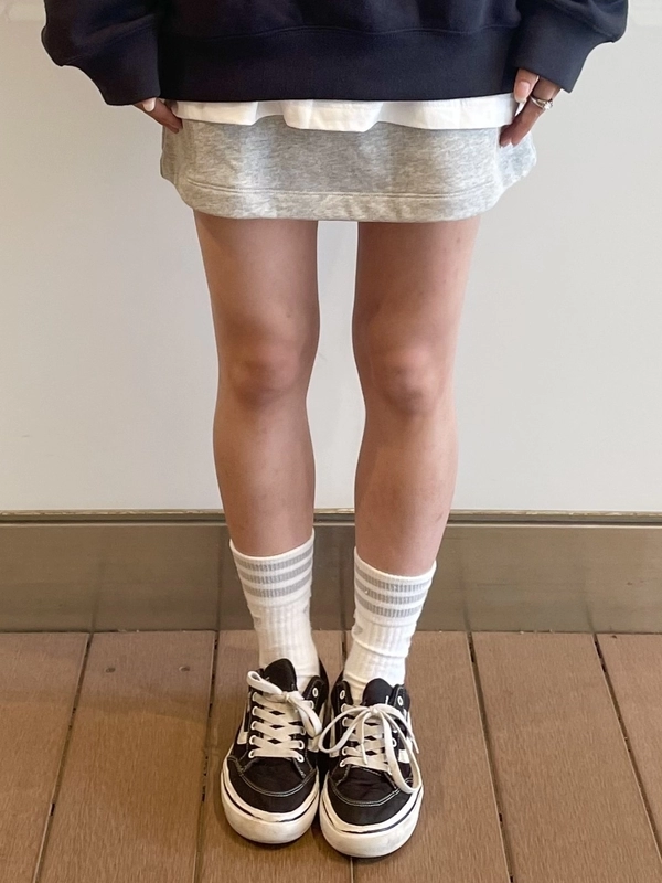 【ユニセックス】ハーフジップスウェットコーデ