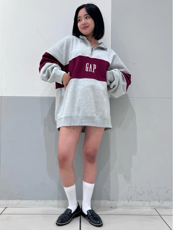 [カラーがかわいい!]ハーフジップ