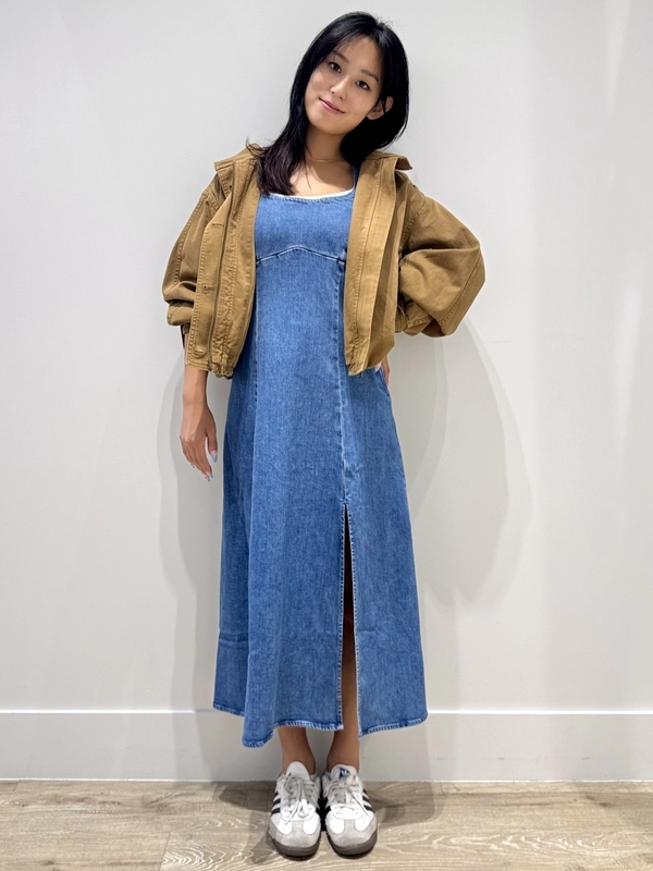 軽やかデニムのワンピースstyle