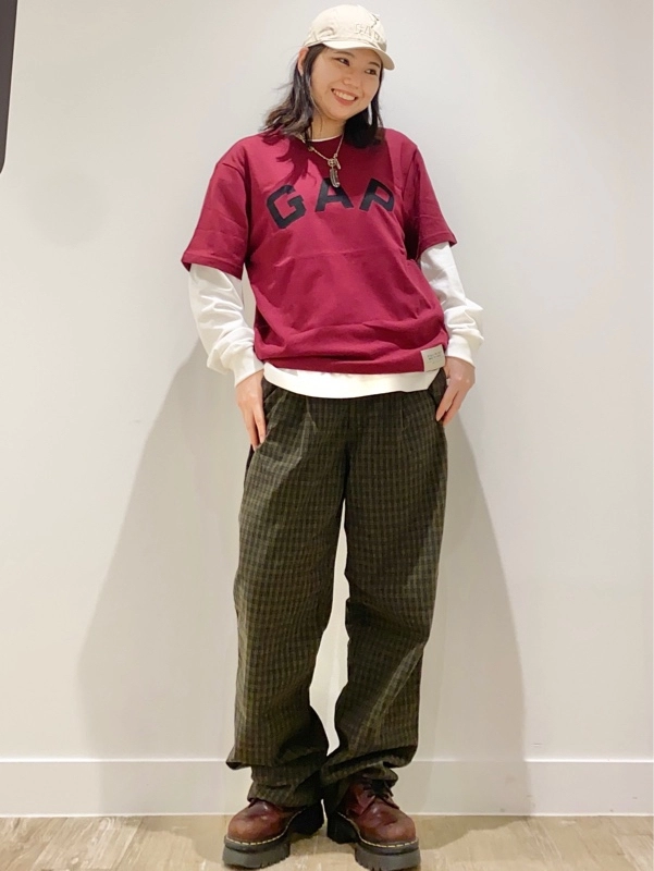 チェックパンツで秋を先取り☆②