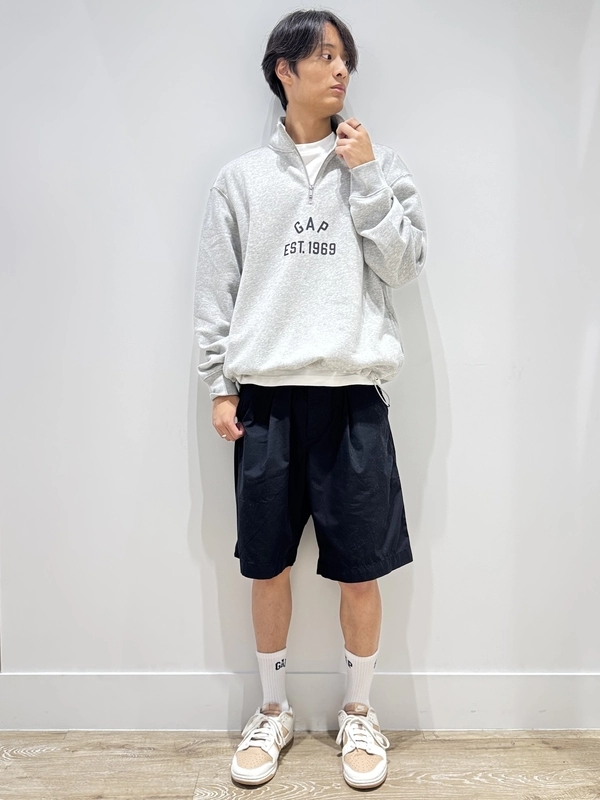 【ハーフジップ】モノトーンstyle