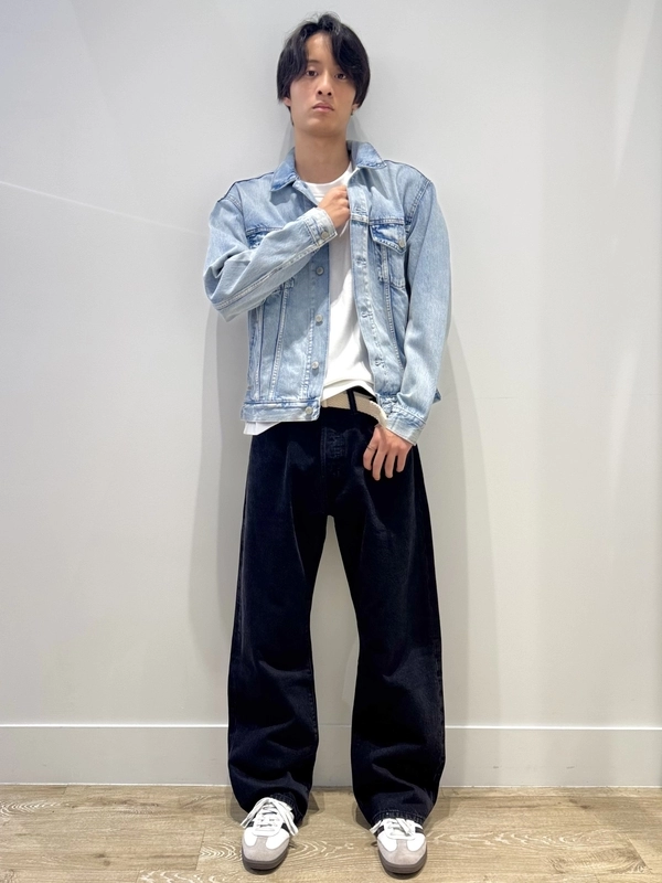ブラックデニムで爽やかstyle