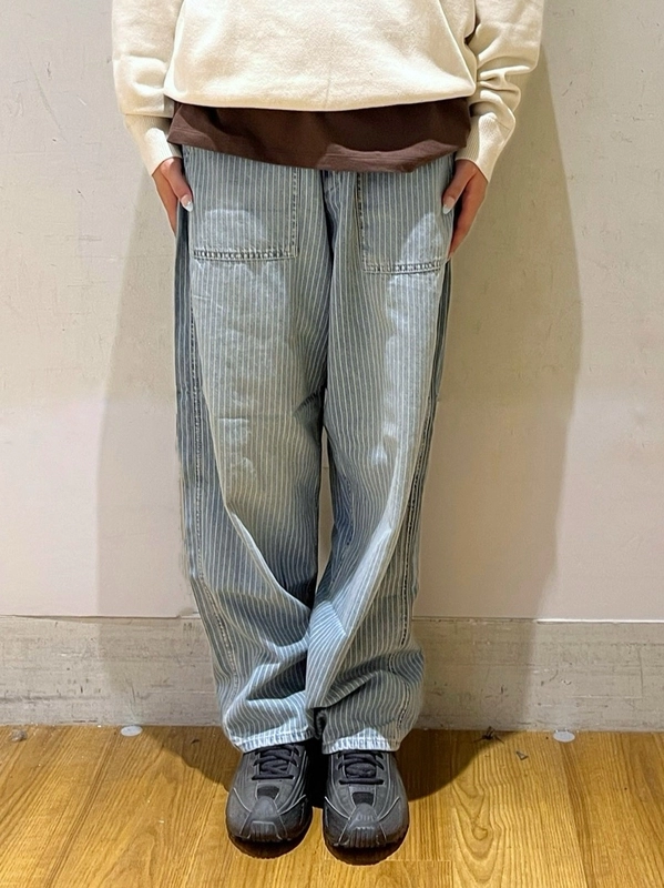 GAP バギーカーペンターデニム ダークストライプ ヒッコリー
