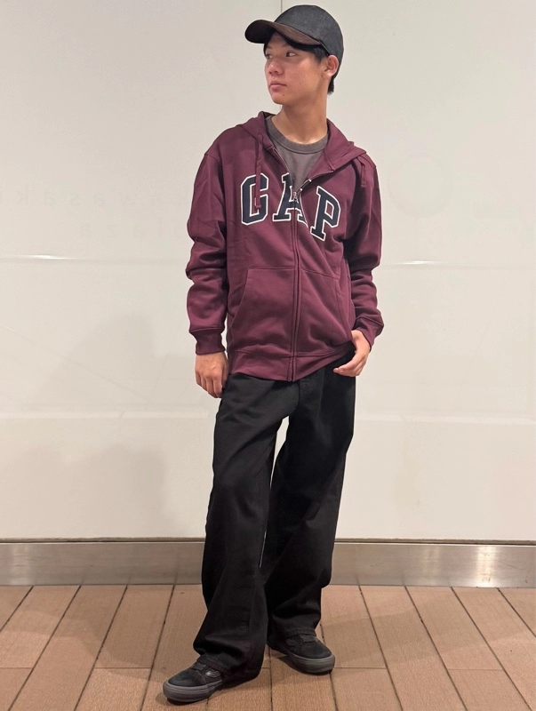 秋色人気ロゴパーカー