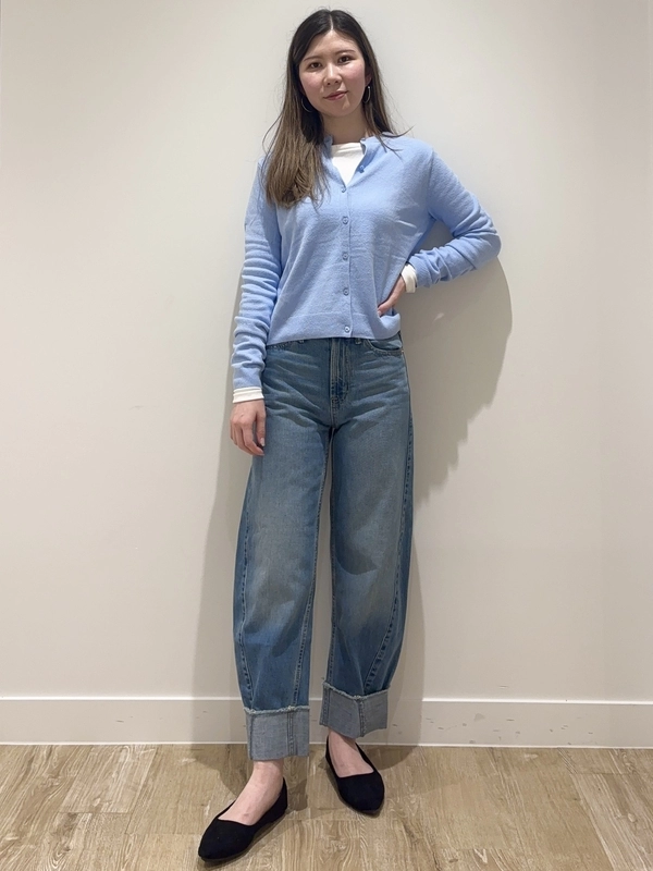 ロールアップが可愛いバレルデニム！