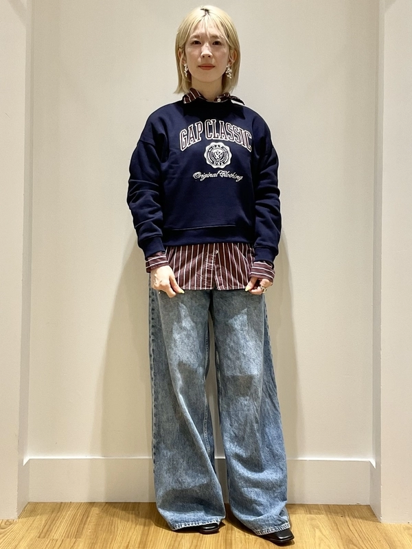 ヴィンテージスウェットで大人カジュアル