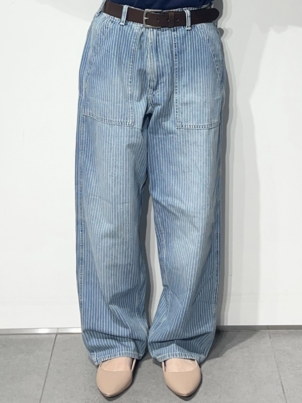 絶対欲しい！メンズバギー】ストライプバギーデニムコーデの