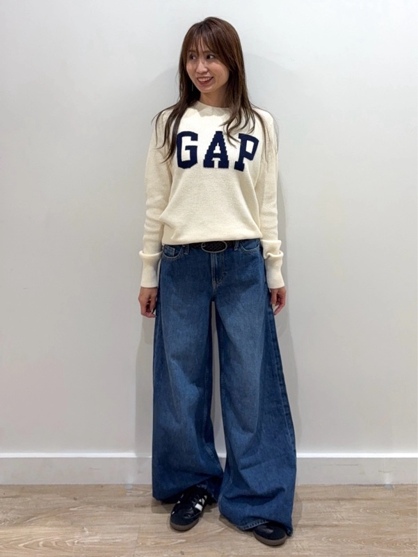 ロゴニット×スーパーバギーデニム