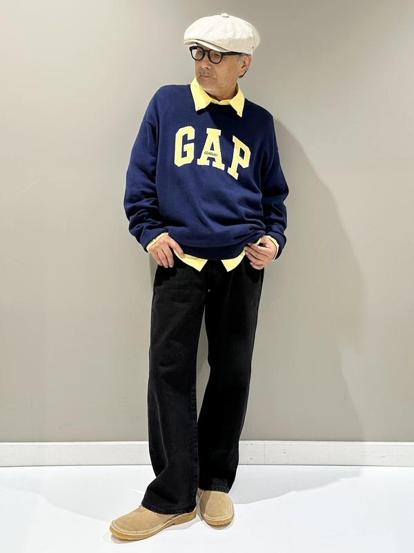 カレッジ風デニムコーデ