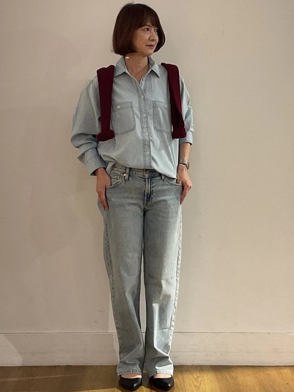秋のデニムオンデニム♡