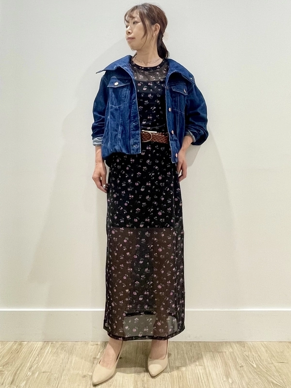 【トレンド】メッシュ素材ワンピースコーデ