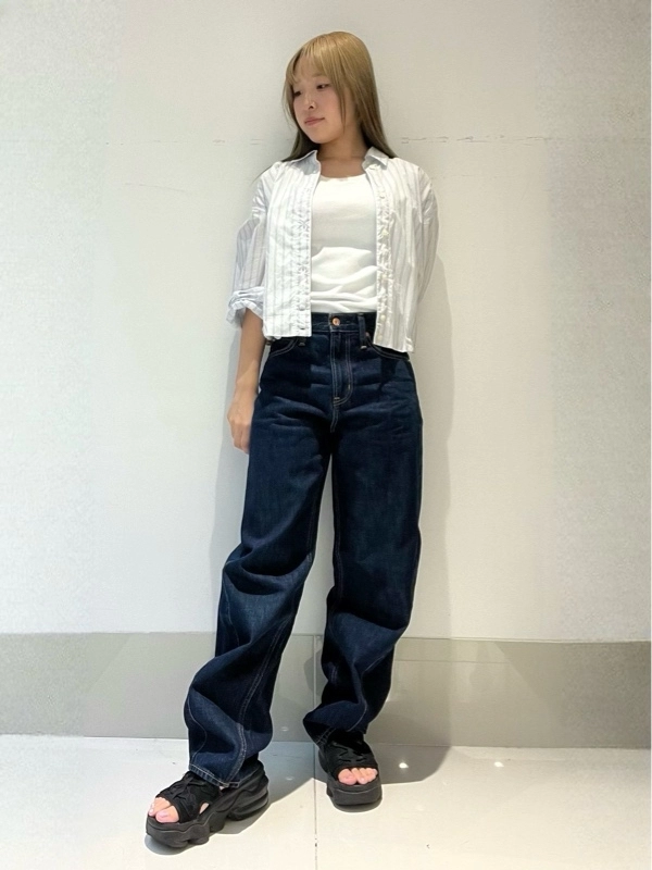 バブルヘムシャツ×バレルデニム