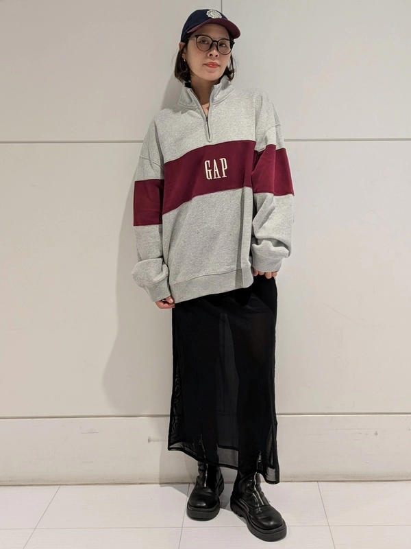 〜【ジップアップ】スエット×メッシュスカート〜