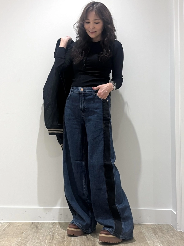 サイドラインで縦長に！新作バギーデニム
