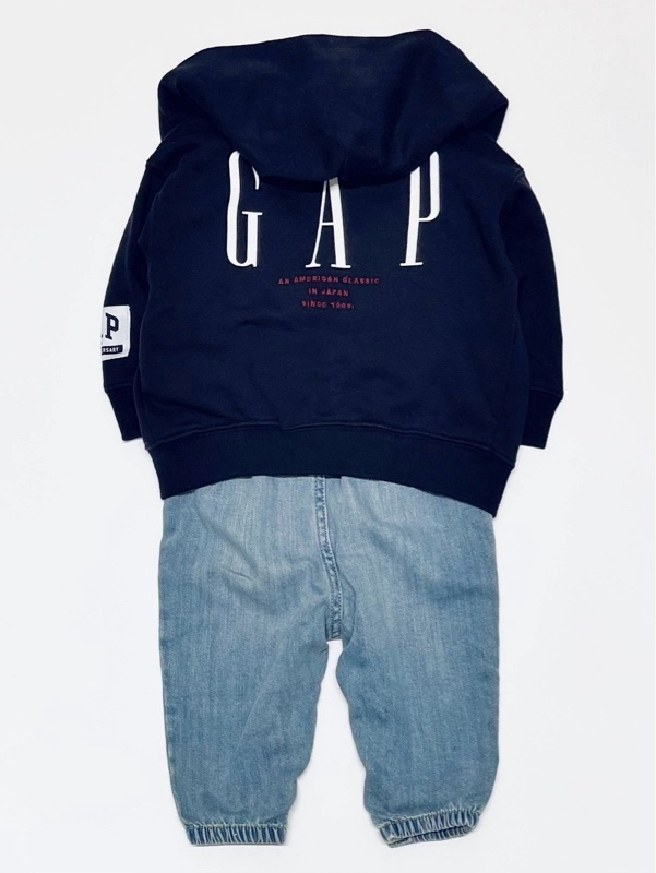 GAP 30周年パーカー ネイビー ジップアップフーディ L 30周年限定】ジップアップパーカー | Gap公式オンラインストア