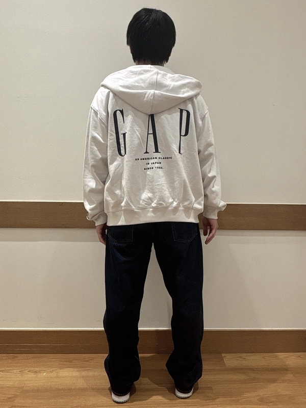 GAP30周年パーカー ホワイトL GAP｜(W)30th アニバーサリー ヘビーウェイト フレンチテリー GAPロゴ