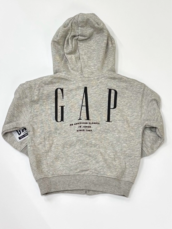 30th アニバーサリー GAPロゴ ジップアップパーカー グレー XL Gap