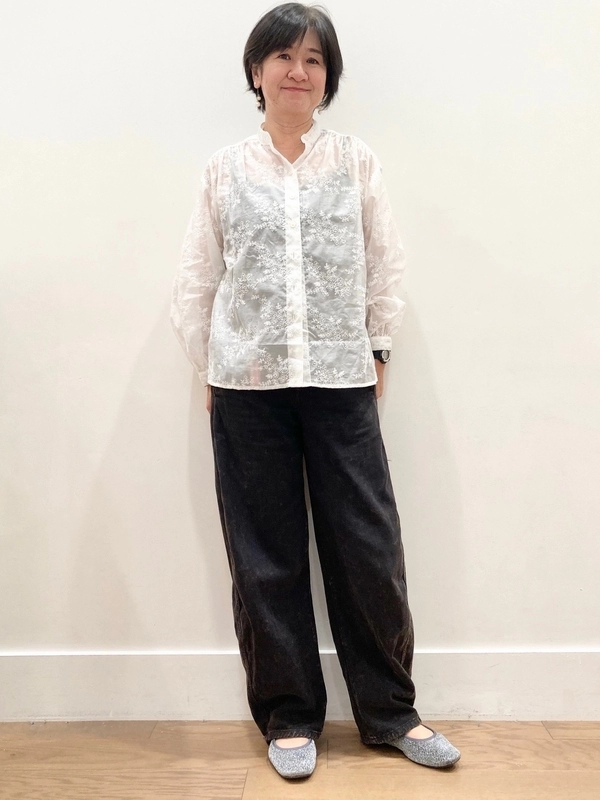 シアーボイルフローラルシャツ