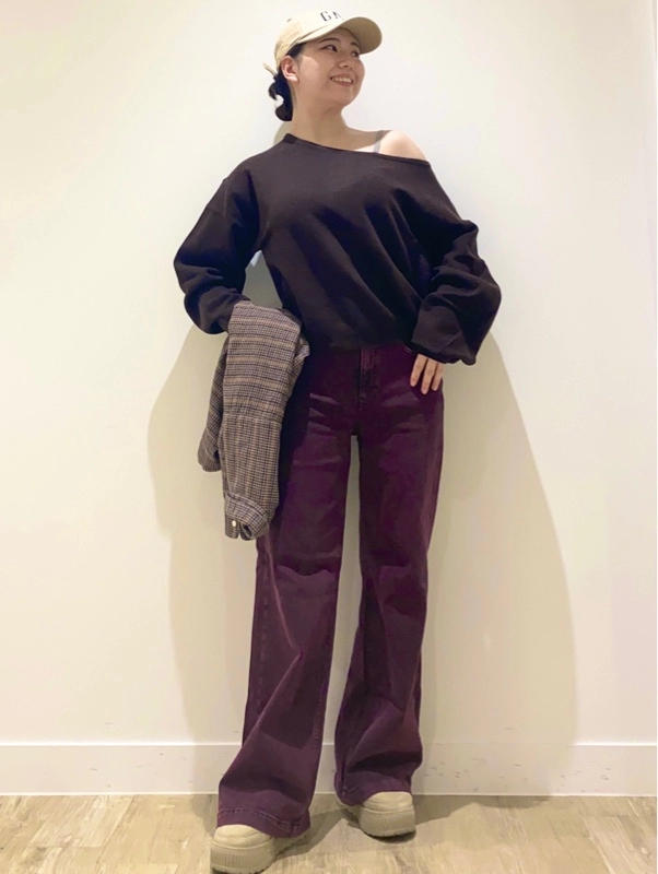 【美シルエット】秋カラーデニムコーデ