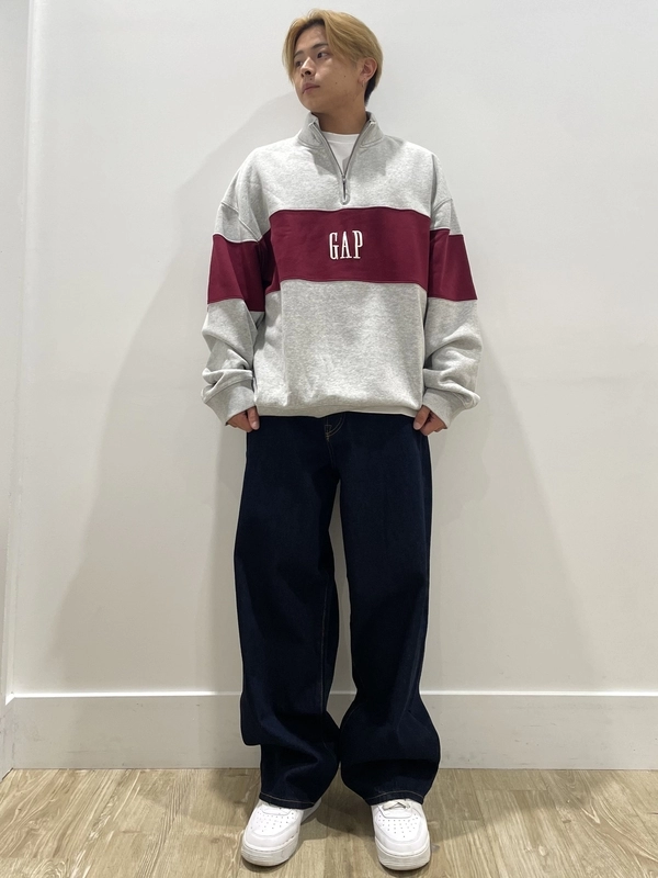 秋色♪ハーフジップスウェット