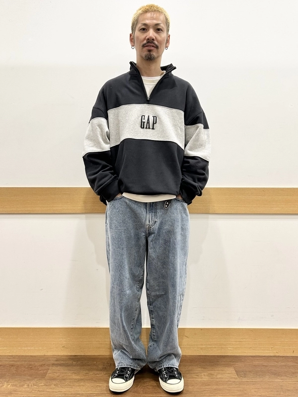 【ロゴハーフジップ】