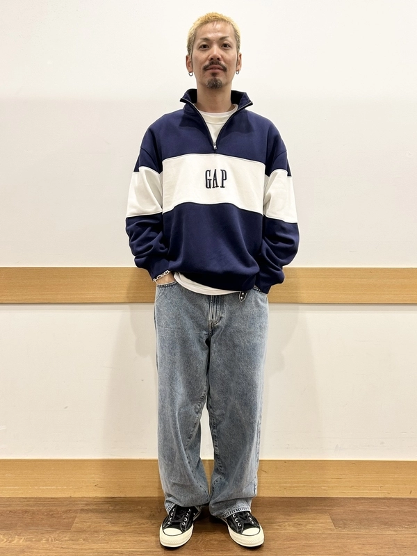【ロゴハーフジップ】