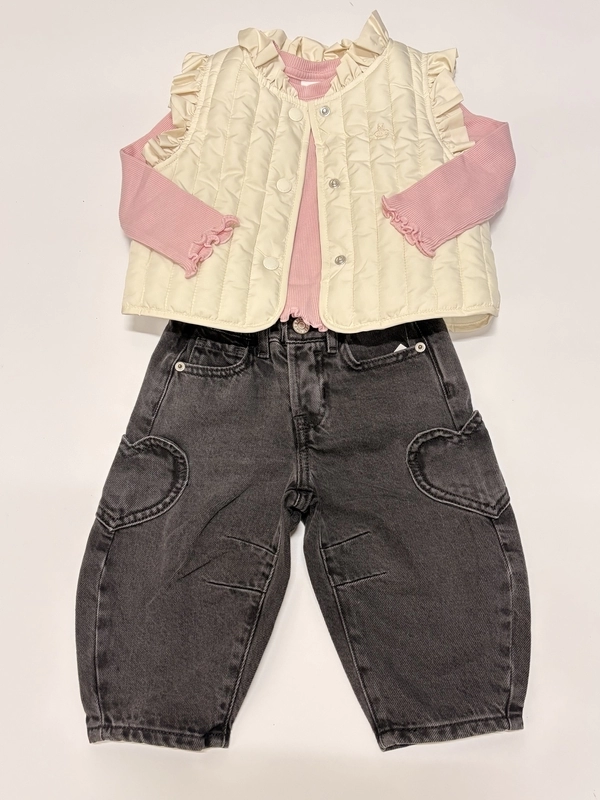 ママとお揃いバレルパンツコーデ