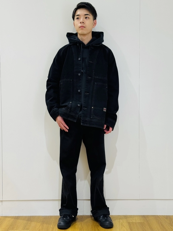 GAP ブラック カバーオール 2000s オールド GAP ブラックリネン カバーオール【W-L】 90s