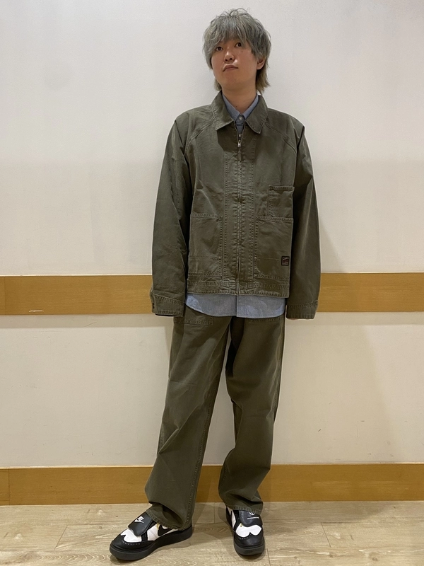 キャンバスデニムセットアップコーデ