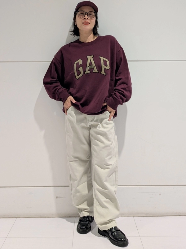 【GAPロゴ】ヘビーウェイトスウェット×バレルデニム