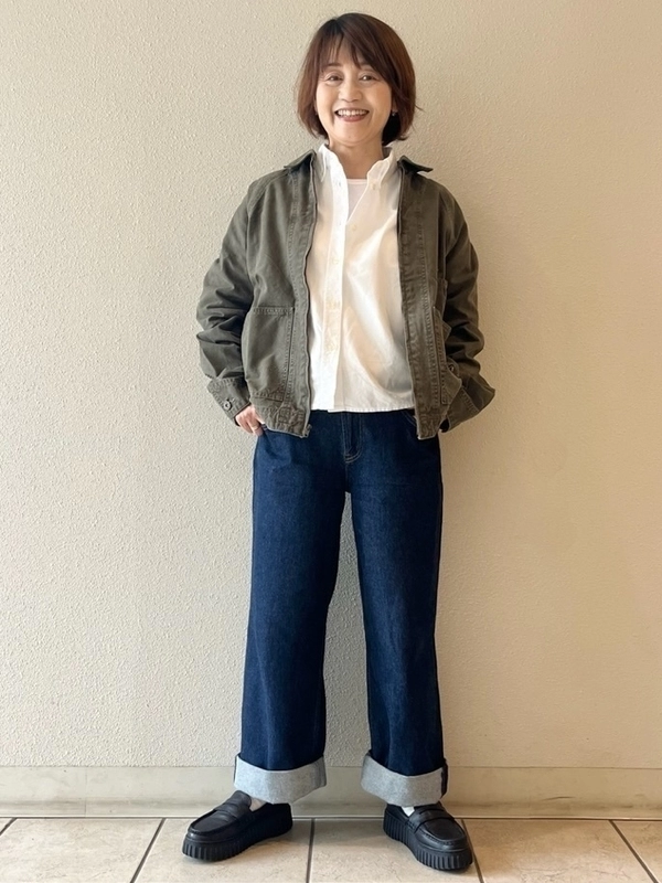 キャンパスデニムジャケット☆ルーズデニム　秋コーデ！