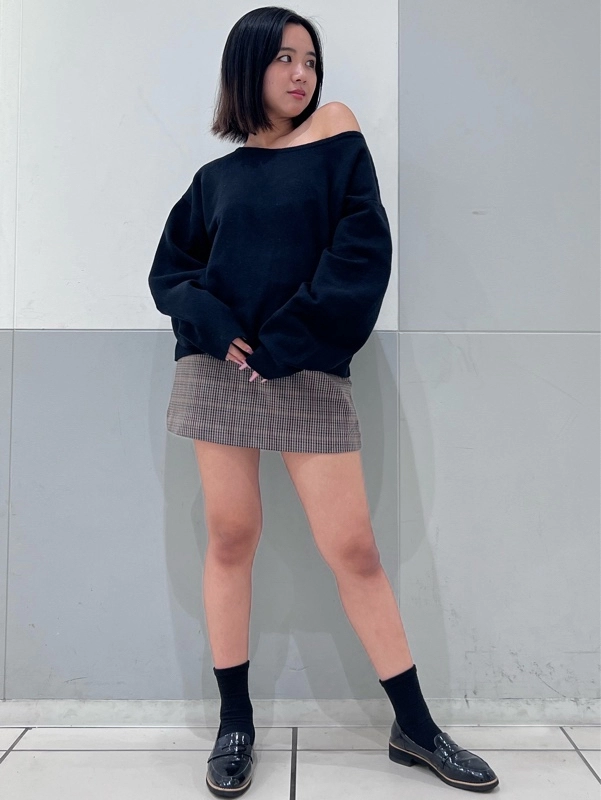 [オフショル！]カシミヤタッチセーター