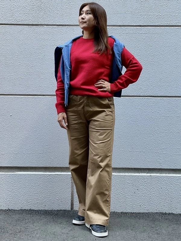 カシュソフトセーター✖️ワイドパンツ