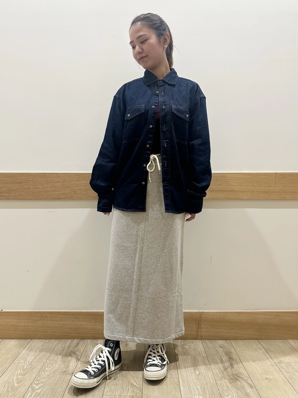 メンズシャツで大人可愛いコーデ