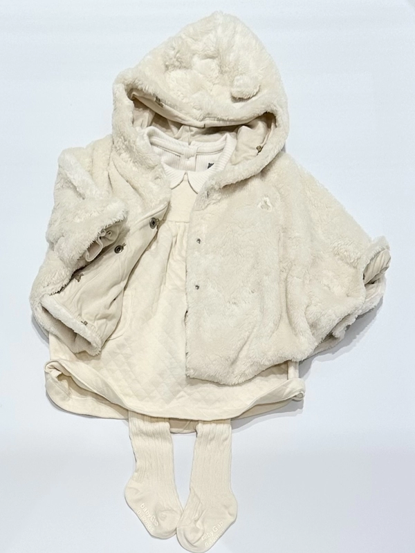 GAP ベビー クマ耳 もこもこアウター アイボリー 裏ボア アウター ジャケット くま耳 アイボリー ベージュ baby GAP 3