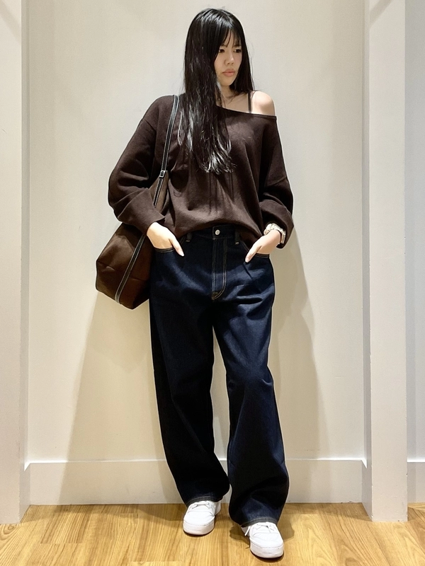 ランタンスリーブクロップドセーター