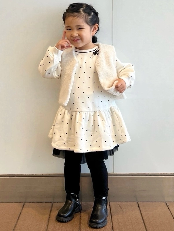 ふんわりモコモコ＆チュールコーデ