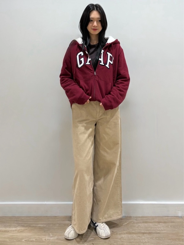 裏ボアジップパーカー