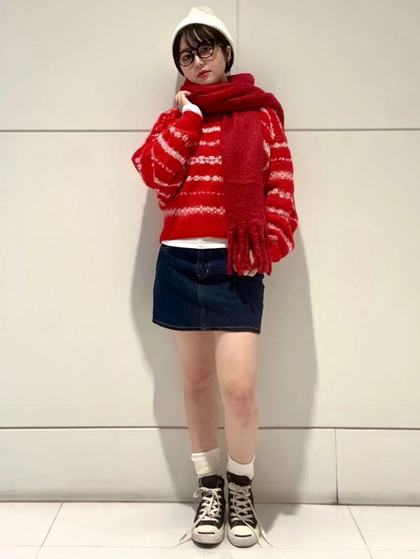 【秋冬ニット】ふわもこカジュアルコーデ