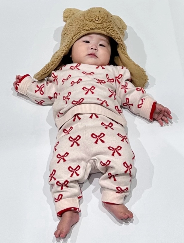 リボン柄のニットコーデセット♡