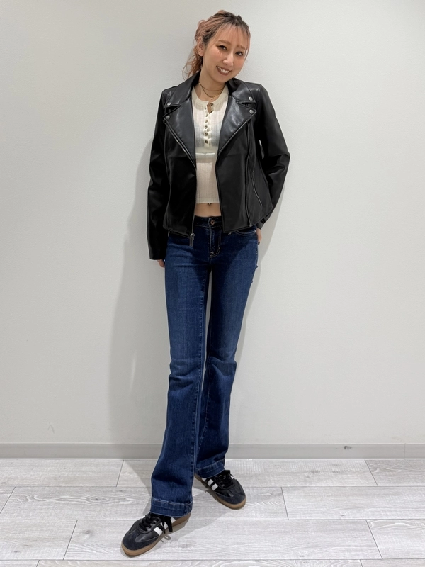 【New】ライダースジャケット×デニム