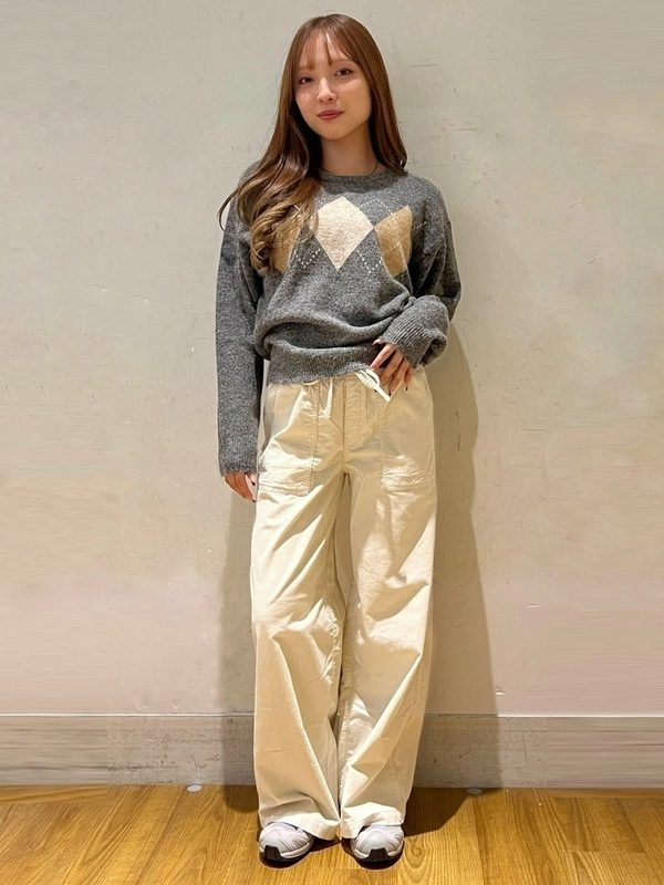 ふわもこアーガイルセーター