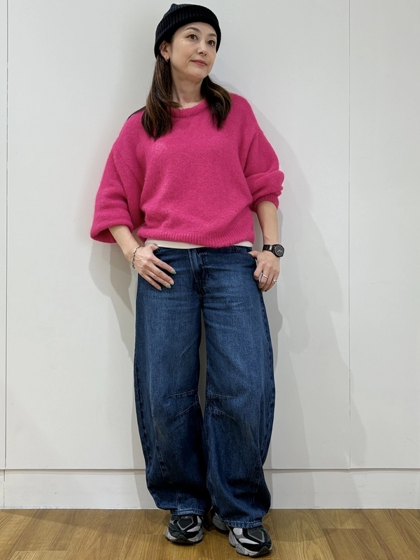 カラフルセーター✖️ホースシューデニム