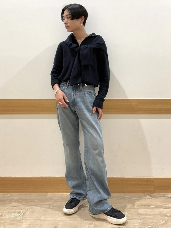 【ブーツカット】navy